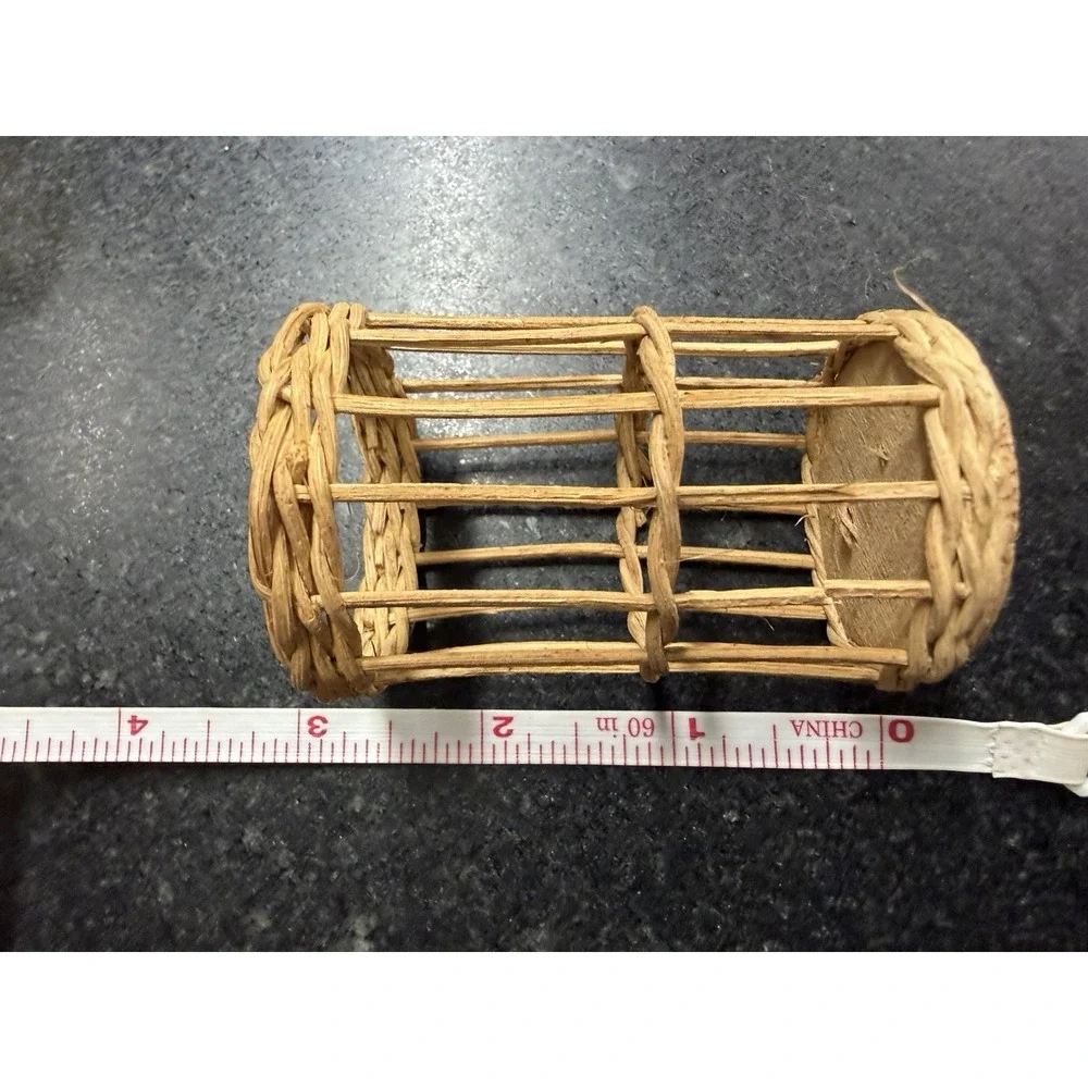 Vintage Miniature Wicker 5 Basket Lot 1.5-4